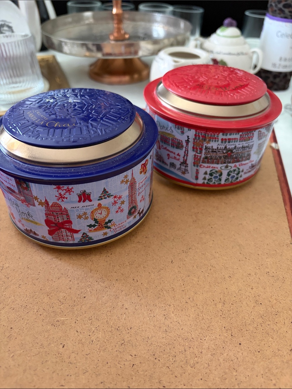 2 Illume Anthropologie Christmas Candles NY Vanilla Chai & Paris Mulled Wine